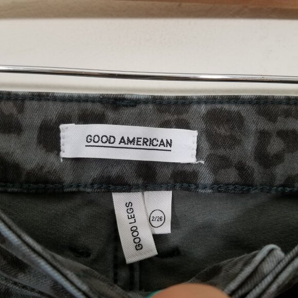 Good American High Rise Animal Prints Jeans Size 2/26 - Picture 3 of 6